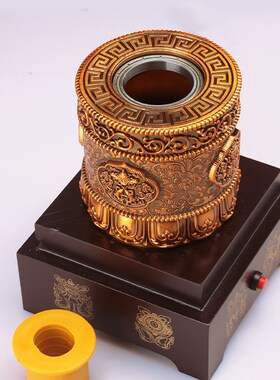 极速电动手摇电转动o底座合金底座西藏式两色多款可选手摇座莲花