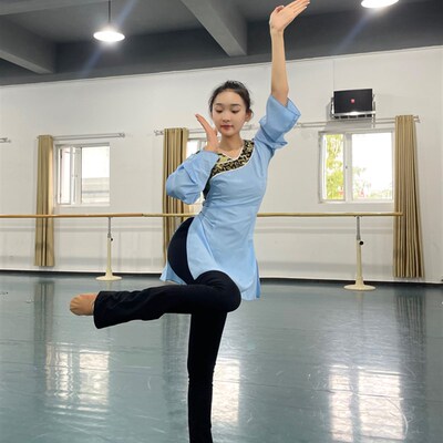 新品北舞古典舞蹈服汉唐s练功服女国学汉服集训班演出表演上衣民