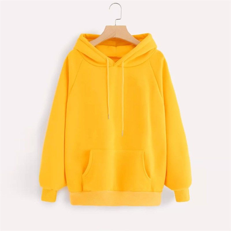 极速Plus Size Hoodies Sweatshirt WomenI Fashion Solid Long S