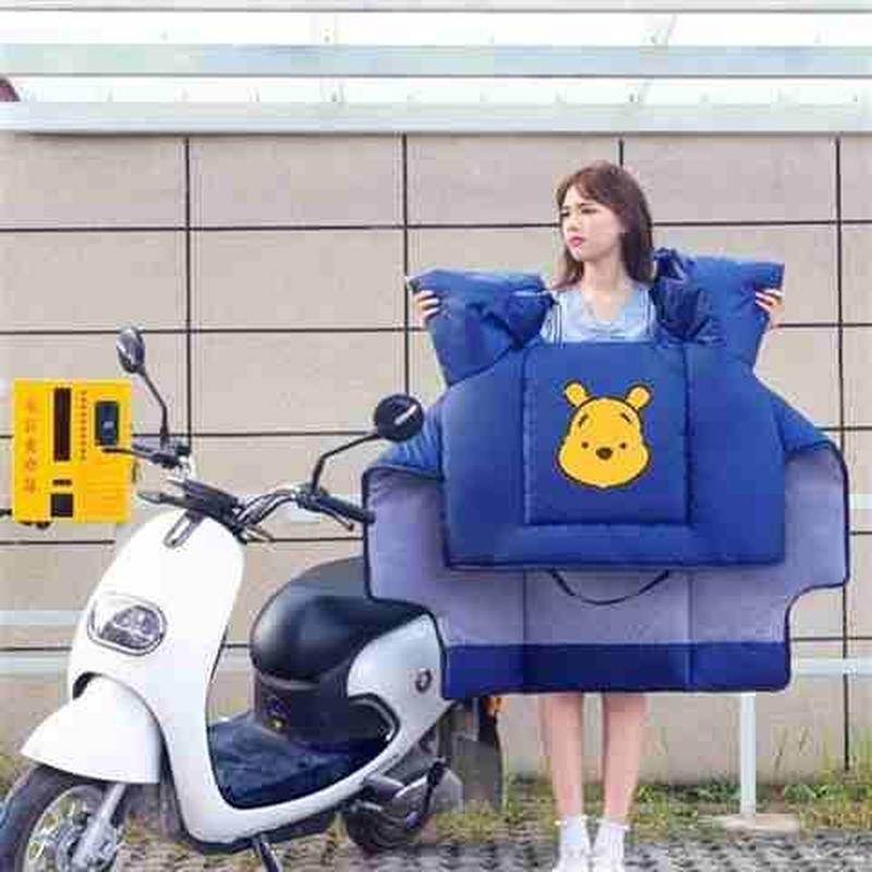 极速2021风0衣挂绳q后座护肩护腿护膝加大可爱母子女士骑车电动车