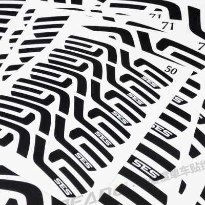 极速SES公路车轮组贴纸自行车C刹碟煞I碳刀圈车圈轮毂反光贴片黑