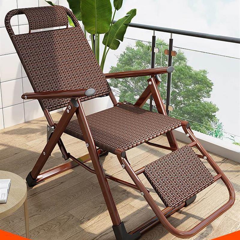 极速躺椅午休折叠式藤p椅凉椅午睡休闲椅家用办公两用椅老人阳台