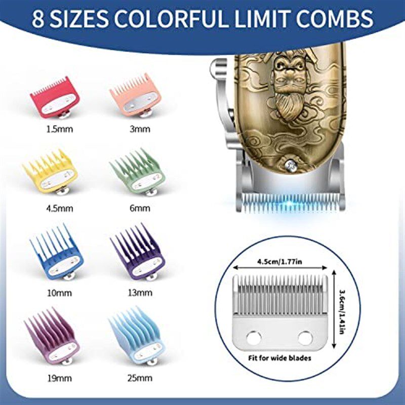 极速8 Color Professional Hair TBrimmer/Clipper Guard Combs G