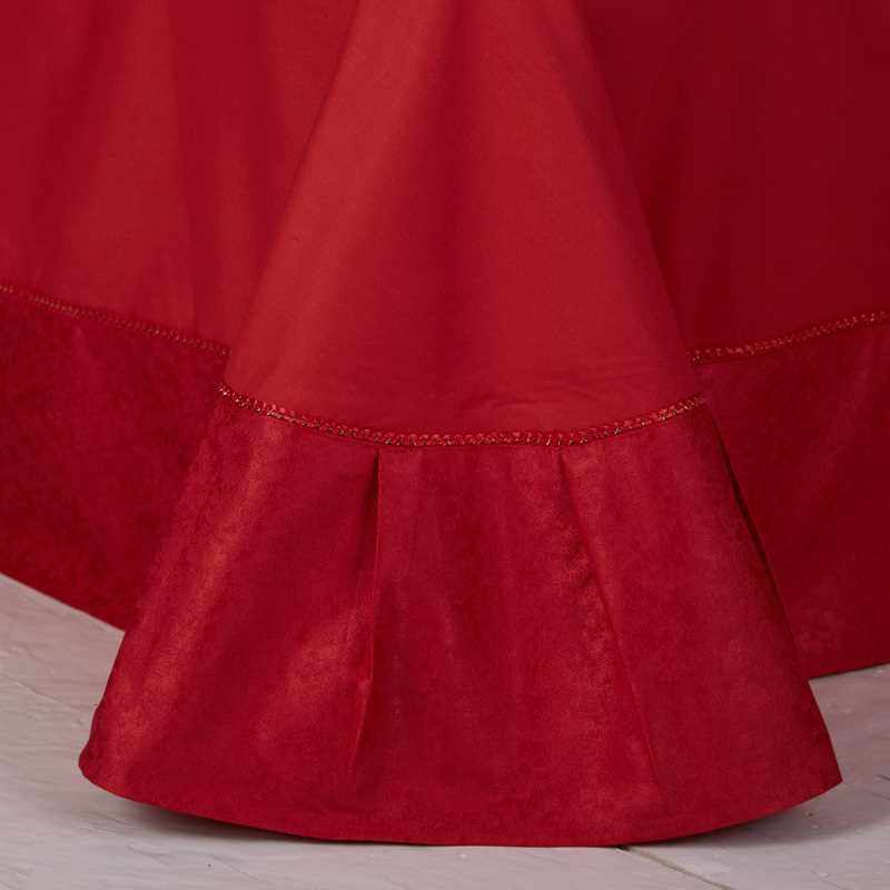 极速新品新婚庆四件o组大红色全棉纯棉结婚婚房贡缎提花喜被床单