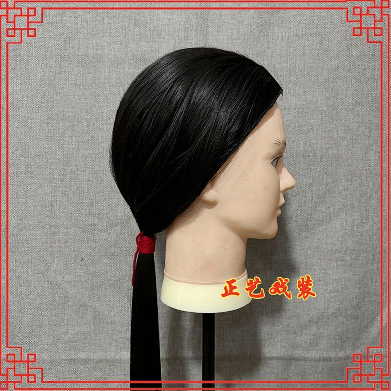 新品戏曲戏剧京剧越剧舞台演出假发D花旦丫鬟古装头套虞姬小姐古