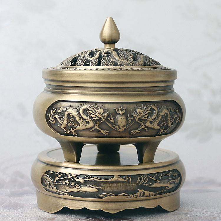 极速仿古铜香炉家用室内三足沉A香檀香炉中式禅意茶道盘香薰香炉,特色手工艺,佛教工艺品,淘宝优惠券,粉丝福利购,淘宝优惠卷