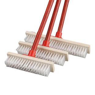 极速牧栖地板刷养殖场清洗硬毛洗z地刷27cm硬塑料丝地板刷带木柄1