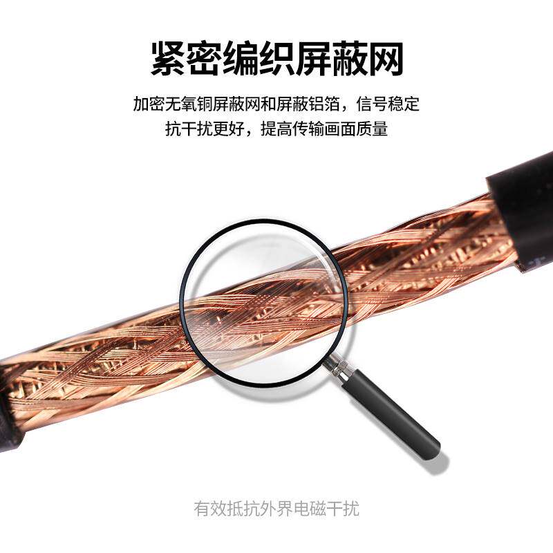 极速纯铜SYV75-5-34监控线带电源一体线L同轴模拟综合摄像头视频