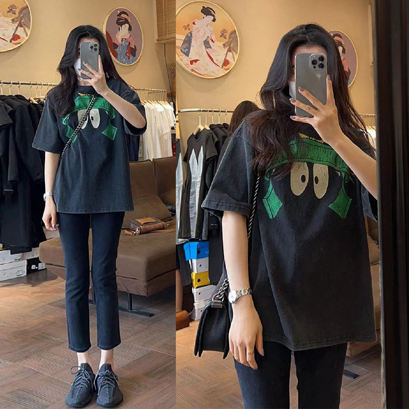 新品孕妇春夏装套装时尚洋气时髦2025H新款短袖T恤纯棉上衣裤子两