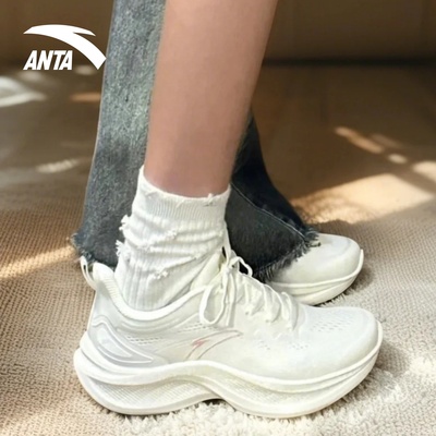 安踏飞云运动跑步鞋女厚底透气