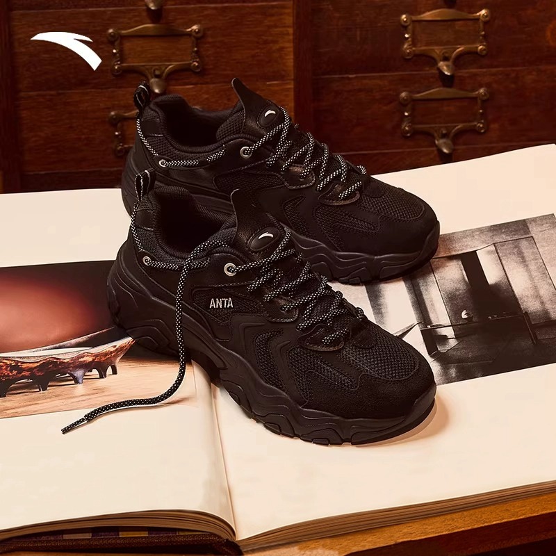 安踏厚底轻便男女款复古老爹鞋