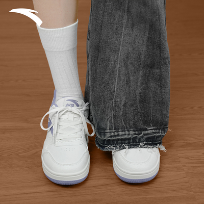 安踏板鞋女小白鞋休闲运动鞋