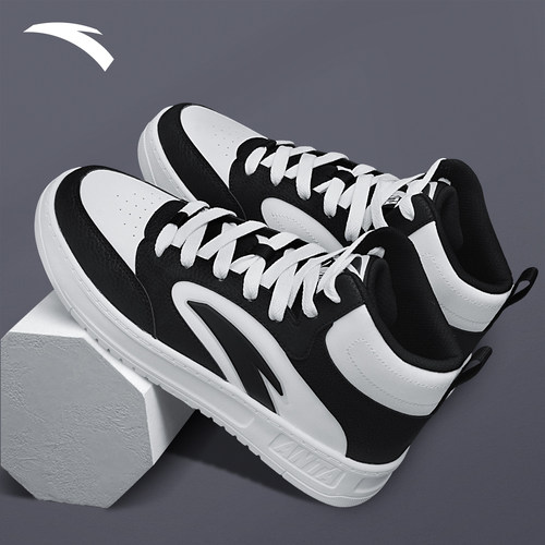 安踏高帮板鞋男秋季新款轻便舒适