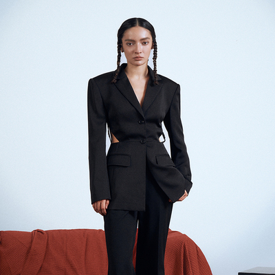 AKTK赵粤明星同款收腰西装