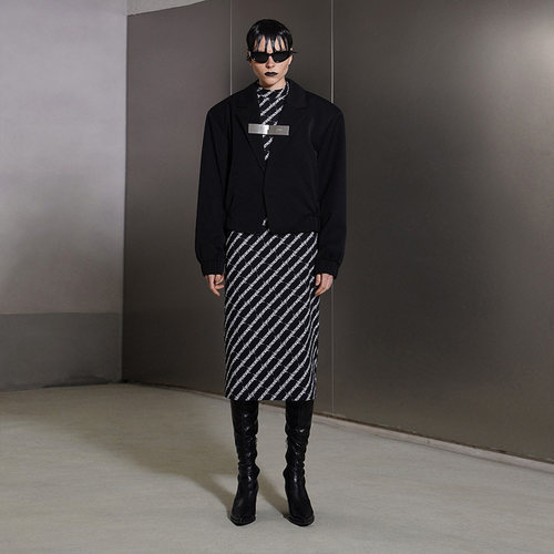 AKTK外套 秋冬新款 原创设计 廓形金属扣夹克式西装