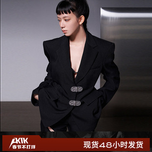 AKTK【苏醒/郭殿甲/万禹辰/马嘉祺同款】金属扣垫肩西装秋冬