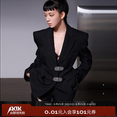 AKTK【苏醒/郭殿甲/万禹辰/马嘉祺同款】金属扣垫肩西装秋冬