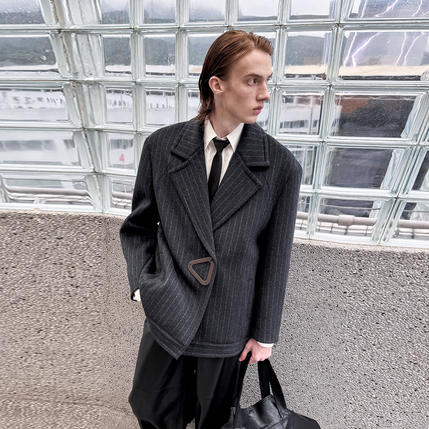 AKTK冬季新款 羊毛三角牌西装外套