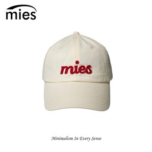 韩版Mies贴标字母棒球帽男女小众鸭舌帽百搭休闲软顶遮阳防晒帽子