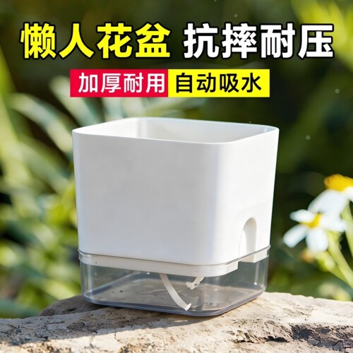 自动吸水花盆塑料可视水位家居