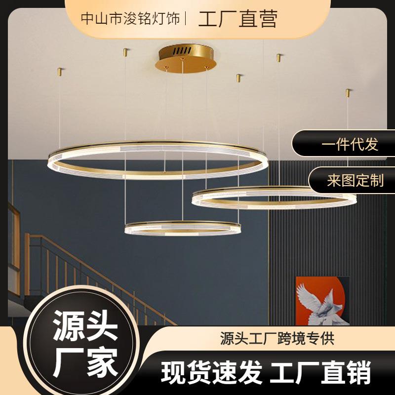 新中式吊灯客厅灯具中国风简约大气茶室书房灯LED圆形餐厅卧室灯