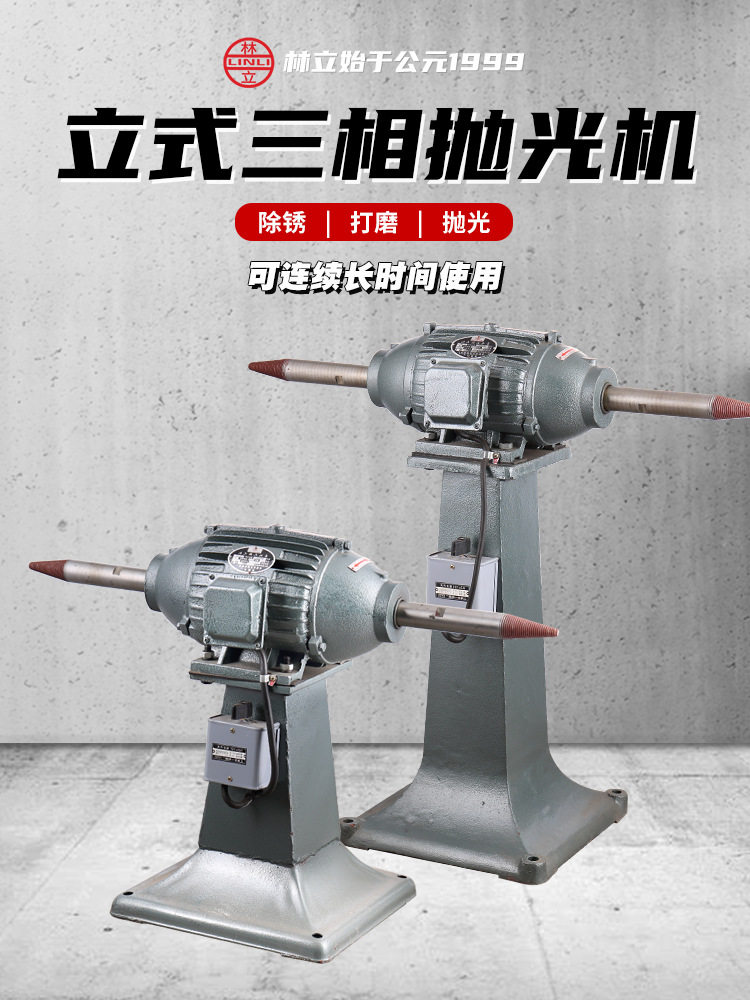 林立除锈抛光机打磨机拉丝机砂轮机砂带机拉丝机立式台式工业家用