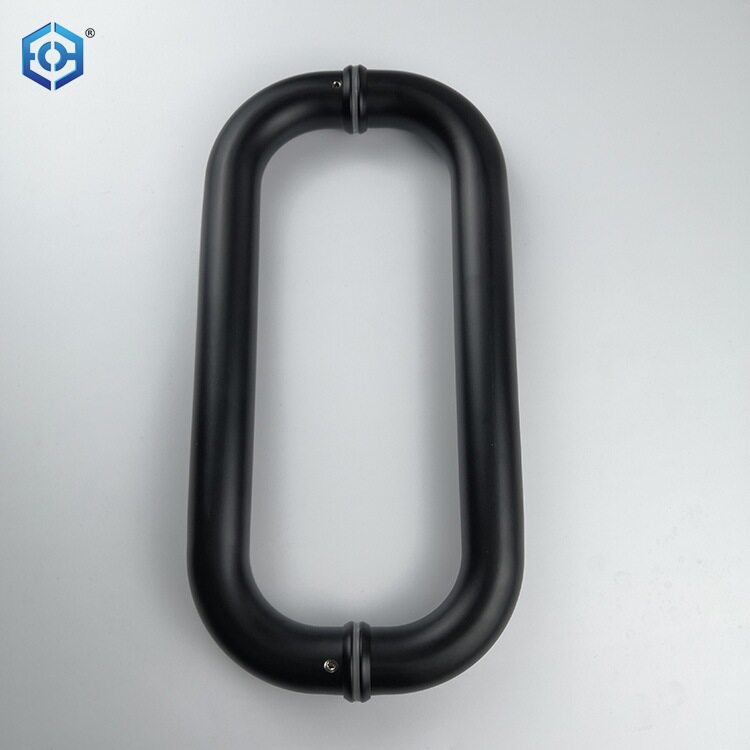 304加厚不锈钢玻璃门扶手O型对装门把手不锈钢浴室拉手大门拉手