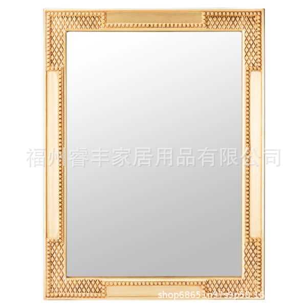 法式宫廷轻奢雕花做旧镜子壁挂墙面玄关客厅洗手间浴室梳妆台木镜