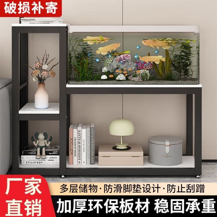2026新款鱼缸架多层金属储物柜水族箱超强加粗架子承重底座绢花图片