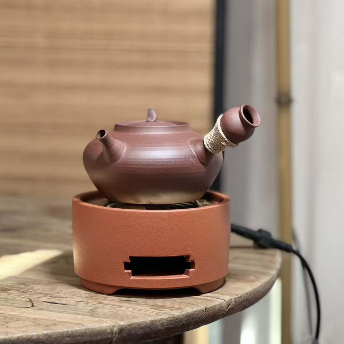 潮州砂铫壶原矿煮水壶紫泥泡茶壶电陶炉煮茶壶家用半手工砂铫套装