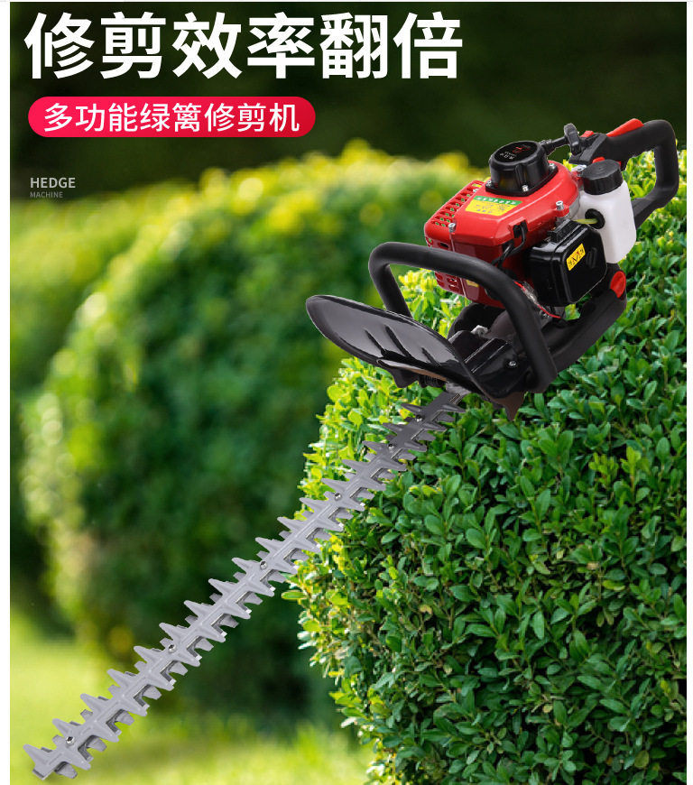 背负式汽油绿篱机价格 冬青修剪汽油绿篱机 单双刃汽油绿篱机图片