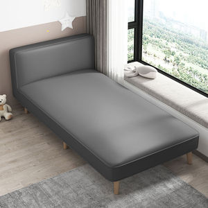 简约单人床1米2出租房用经济型简易一米实木床板加厚床和床垫一体