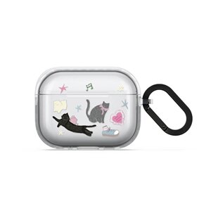 Roria黑猫乐园耳机壳4代AirPodsPro3代第三代保护套适用AirPodsPro二代AirPods降噪新款 蓝牙透明防摔保护套