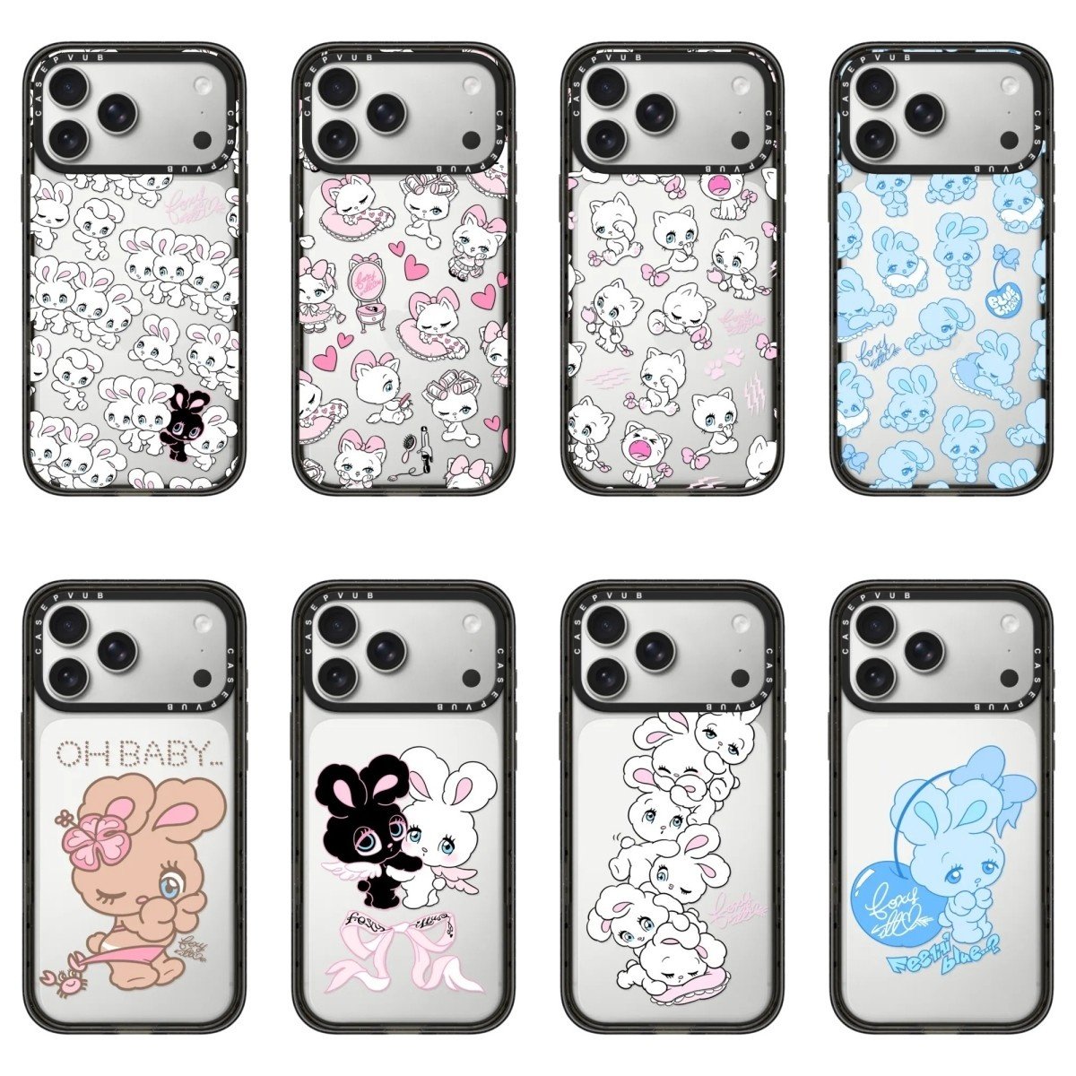 CASEPVUB foxy illustrations可爱小白兔苹果18Promax适用于iPhone17Promax手机壳16pro卡通15Pro明星14/13