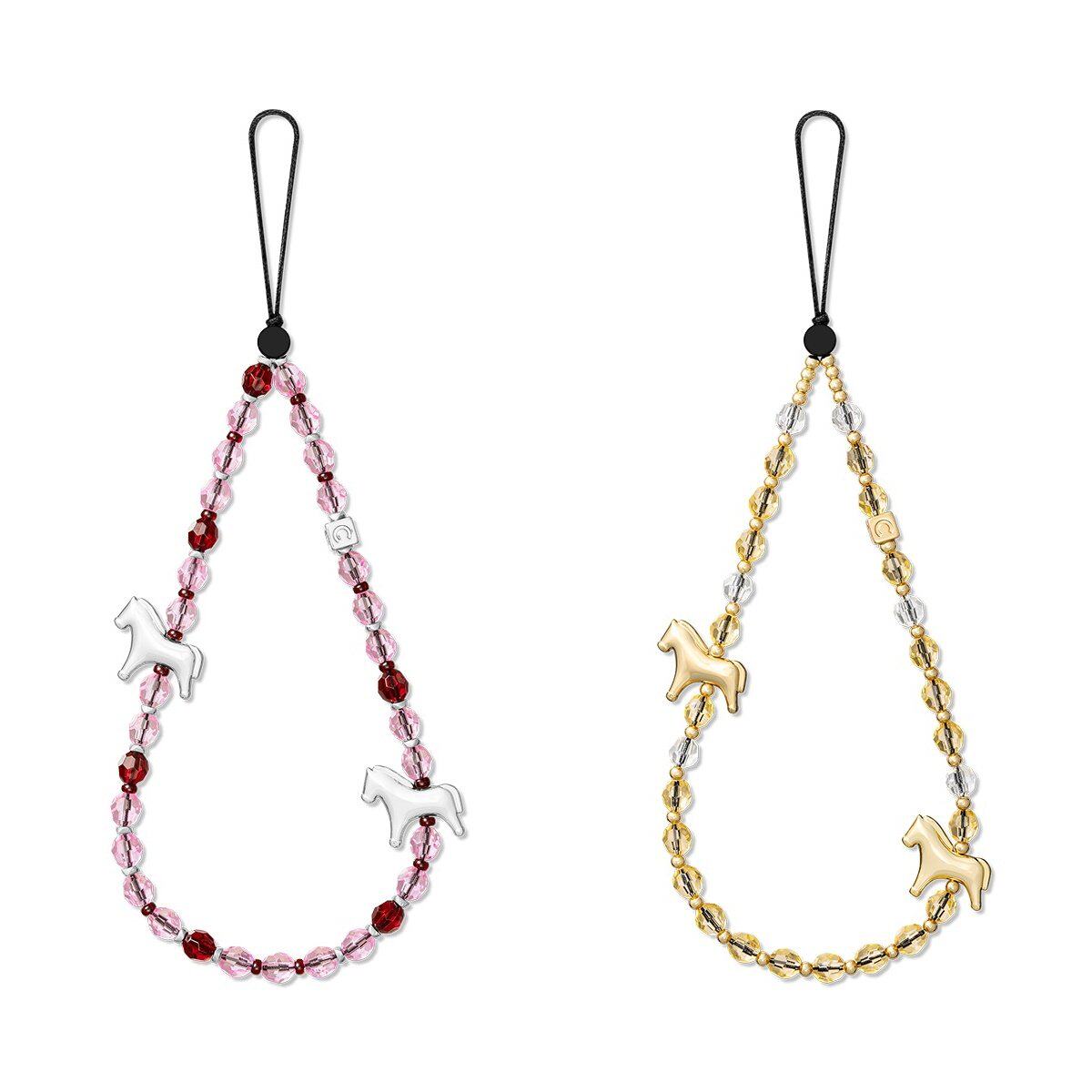 马年新春幸运小马手机链马到金来挂绳挂链手腕串珠手拎腕带便携