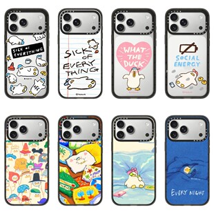 CASEPVUB联名SSEBONG躺平鸭17promax适用苹果iphone16pro网红15明星同款Magsafe磁吸卡通防摔手机壳