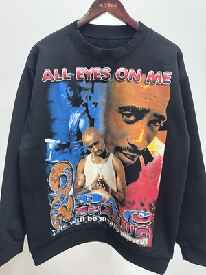 【首发 8x 预受】城子自主Vintage Tupac 长袖卫衣 古着单品 巅峰
