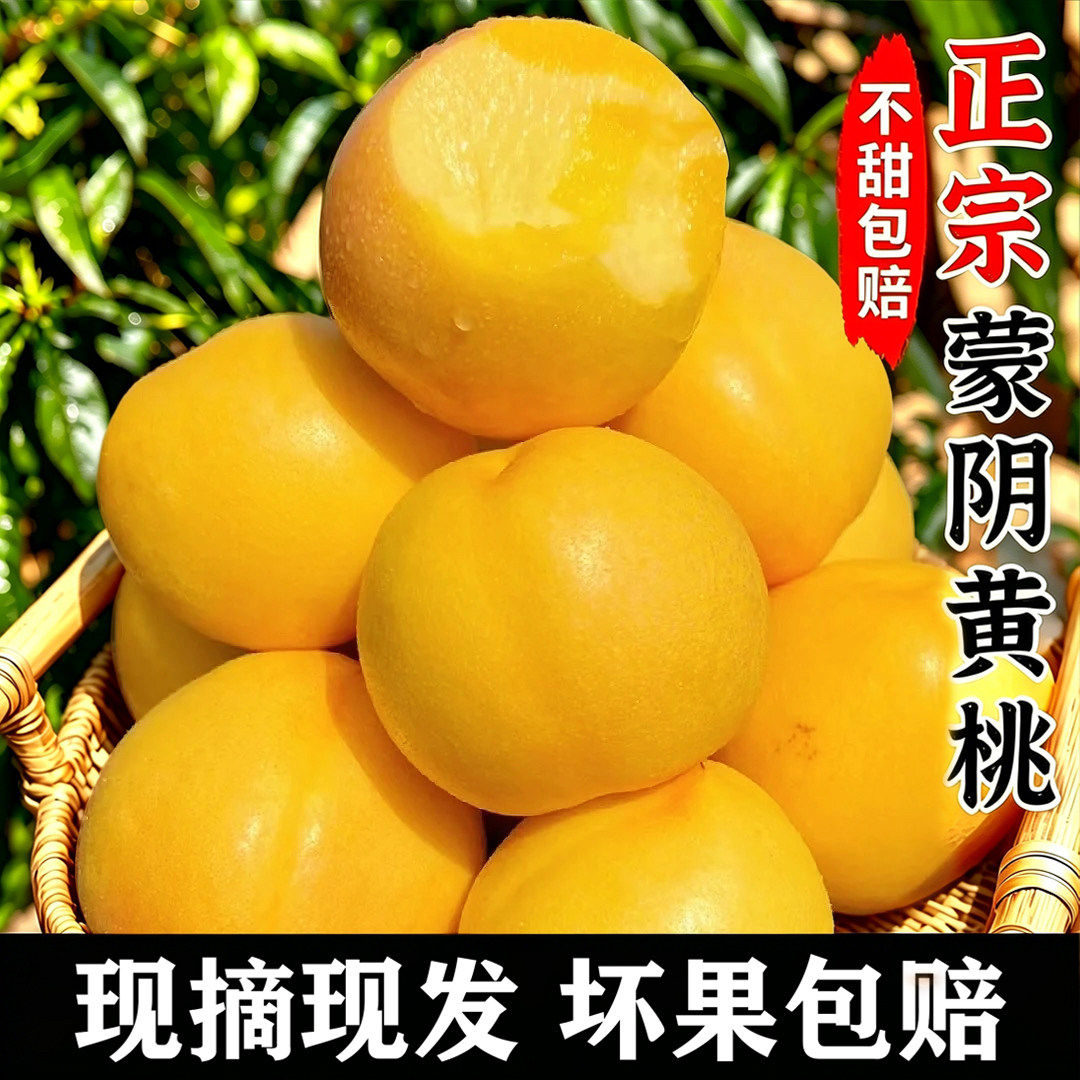 正宗山东蒙阴黄金油桃脆甜多汁现摘黄心油桃当季产地直发整箱包邮