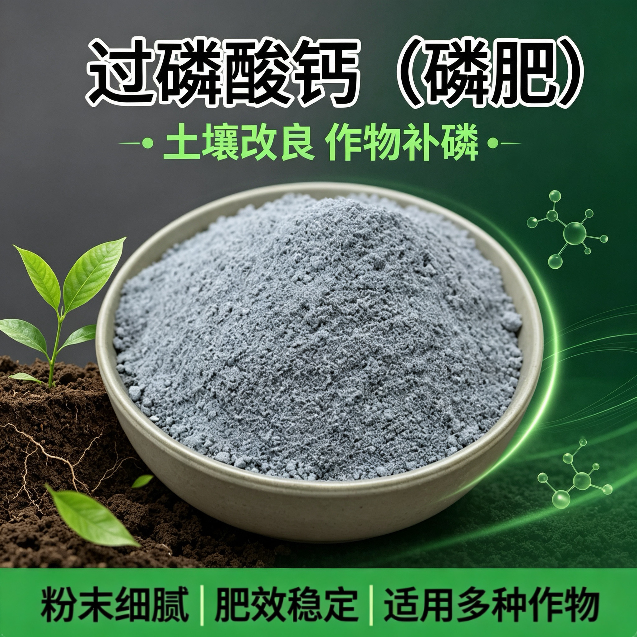 过磷酸钙磷肥生根壮根调节土壤用