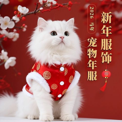 猫咪狗狗衣服冬季绒棉衣拜年马甲