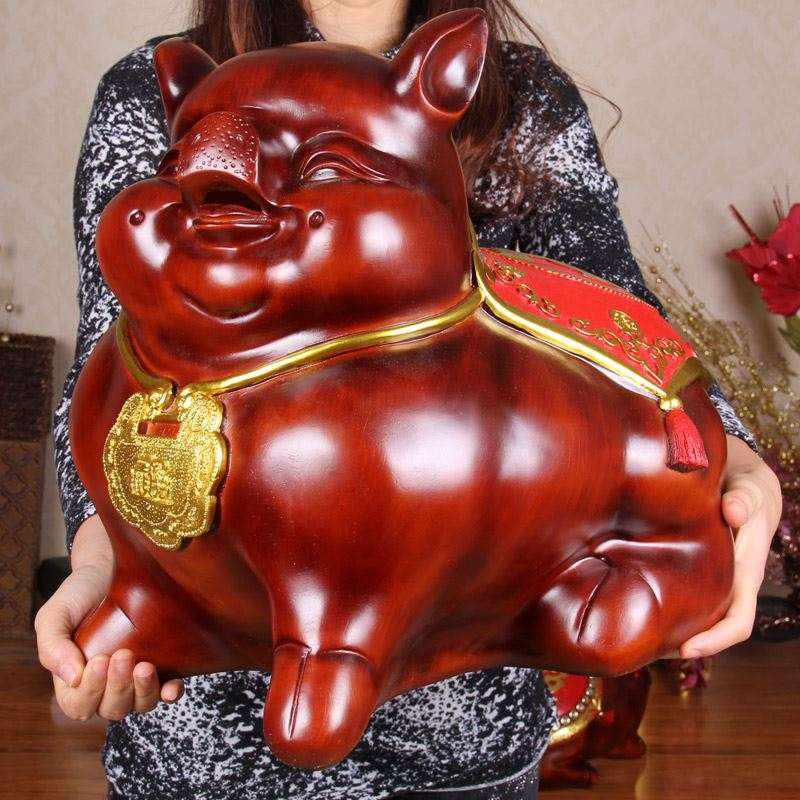 极速超大号福金猪存钱罐s招财猪储钱罐树脂创意储蓄罐送朋友生日