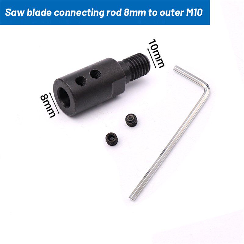 极速1 Set  M10 Bulshing Saw Blade Connecting Shaft 5-14mm Fo
