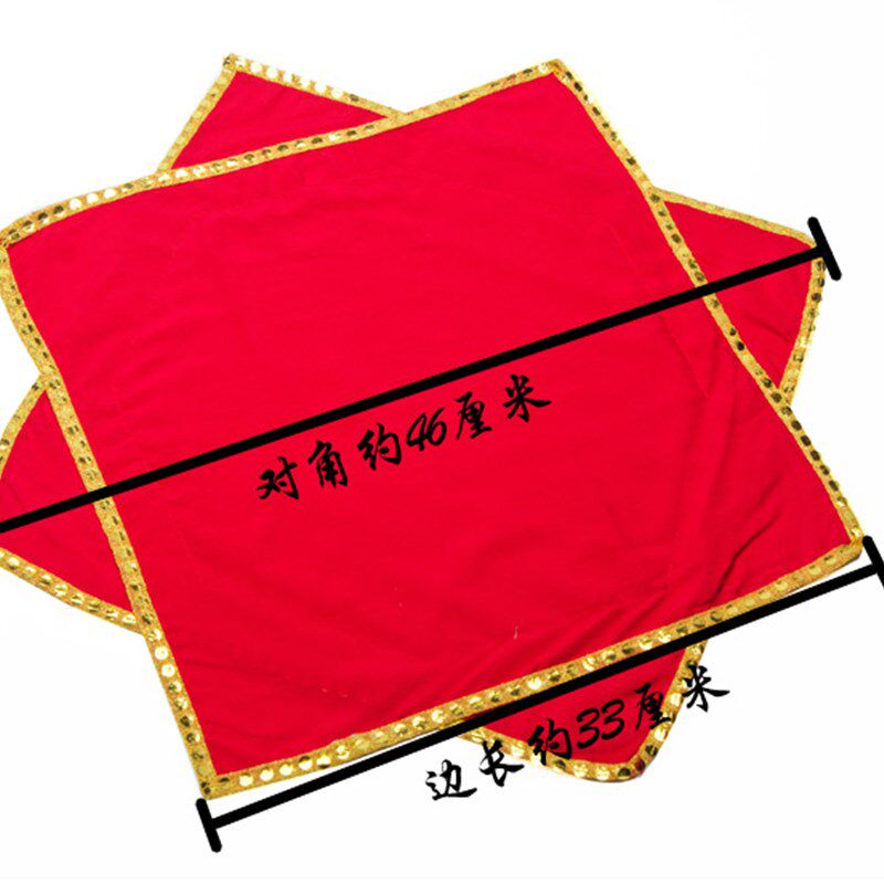新品一对纯棉绸布儿童舞蹈考级手绢花二人转东北S秧歌手绢帕子八