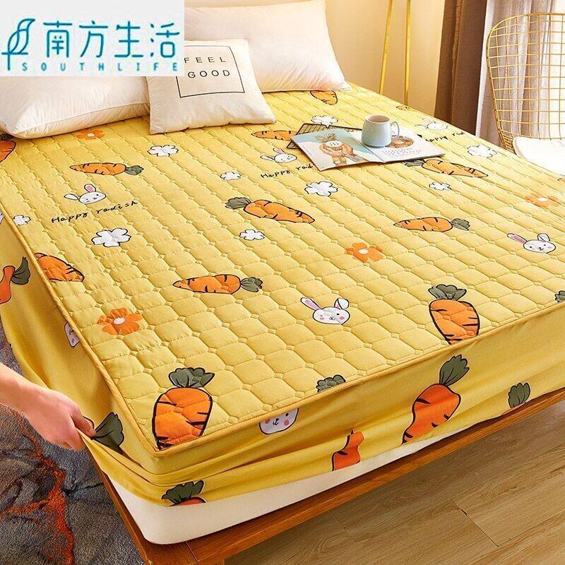 极速(牀b笠加厚夹棉牀罩席梦思保护套亲肤单人双人牀垫子防尘