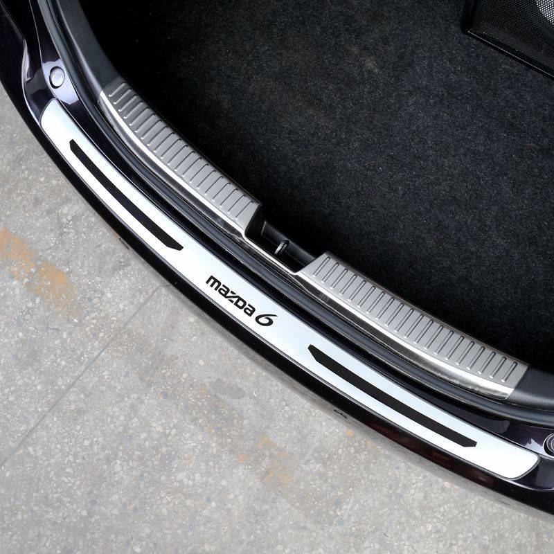 极速马自达6后护板 M6后备箱护板 D马六不锈钢尾门后踏板 马6改装