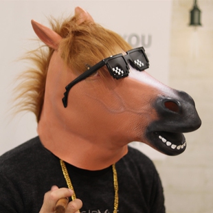 极速社牛头套牛马头网红沙雕可z爱面具搞怪猩猩无味独角兽鱼头怪