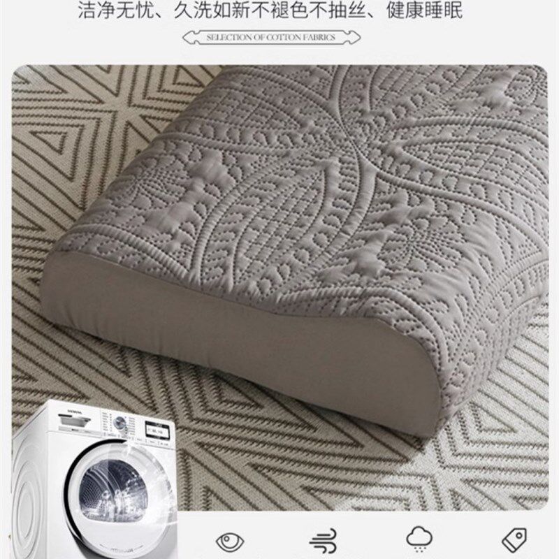 极速夏天枕头套装一对成人防v水防发黄枕芯保护隔离层乳胶枕套40c