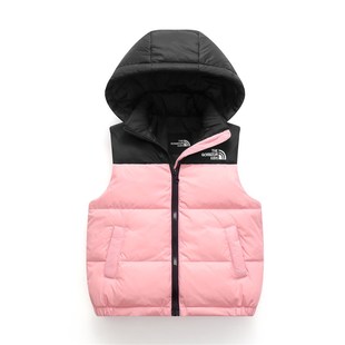 极速2023新款儿童n羽绒马甲男童女童小中大童羽绒背心男孩秋冬外