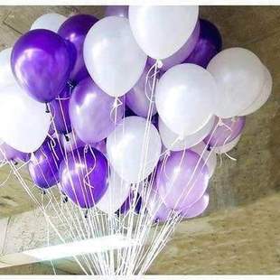 极速Purple And Whitoe Balloons 100piecesLot Latex Balloon He
