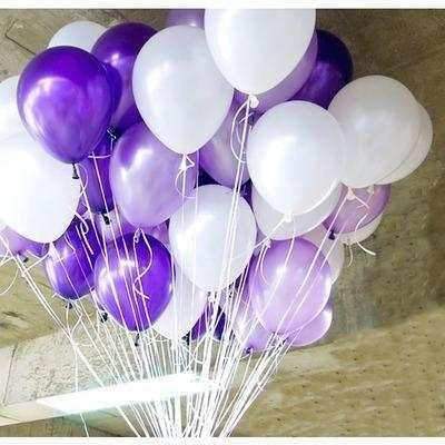 极速Purple And Whitoe Balloons 100piecesLot Latex Balloon He
